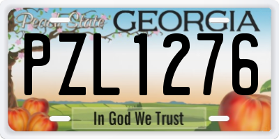 GA license plate PZL1276