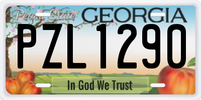 GA license plate PZL1290