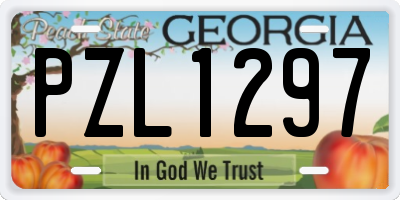 GA license plate PZL1297