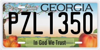 GA license plate PZL1350