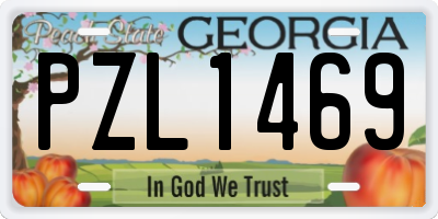GA license plate PZL1469