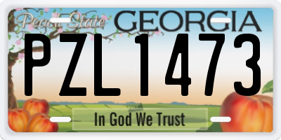 GA license plate PZL1473