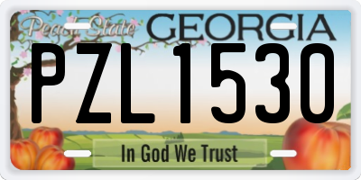 GA license plate PZL1530