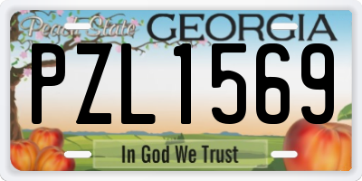 GA license plate PZL1569