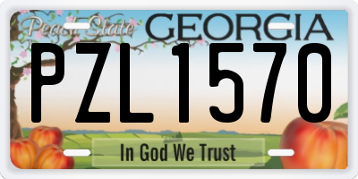 GA license plate PZL1570