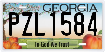 GA license plate PZL1584
