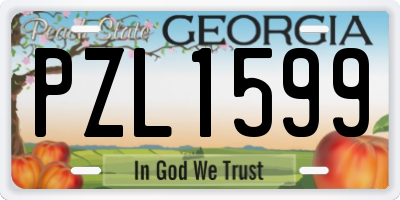 GA license plate PZL1599