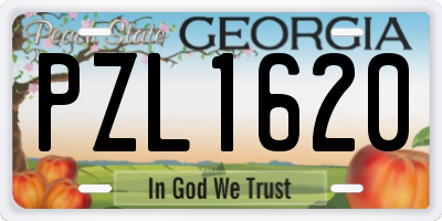 GA license plate PZL1620