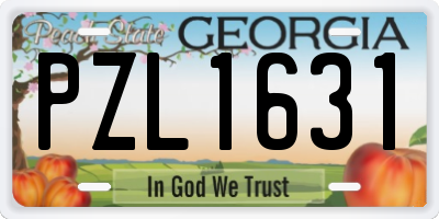 GA license plate PZL1631