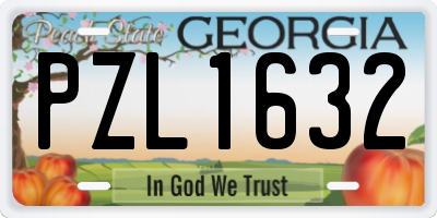 GA license plate PZL1632