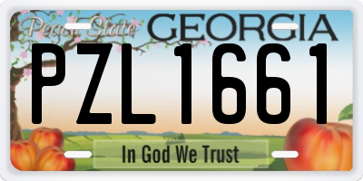 GA license plate PZL1661