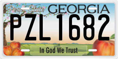 GA license plate PZL1682