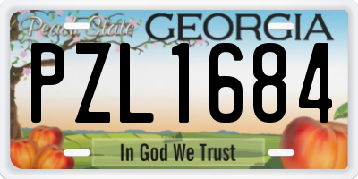 GA license plate PZL1684