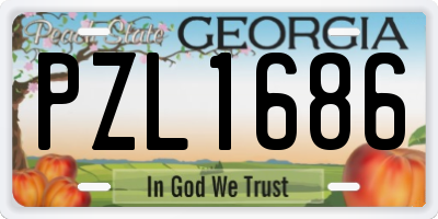GA license plate PZL1686