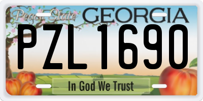 GA license plate PZL1690