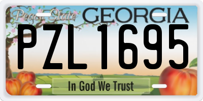 GA license plate PZL1695