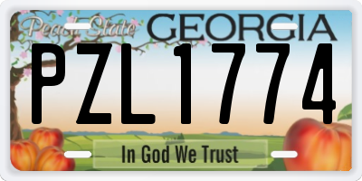 GA license plate PZL1774