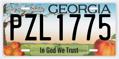 GA license plate PZL1775
