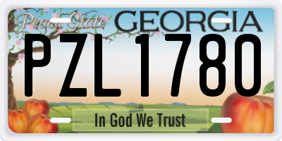 GA license plate PZL1780