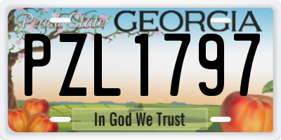 GA license plate PZL1797