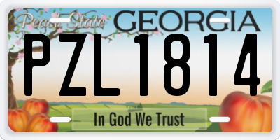 GA license plate PZL1814