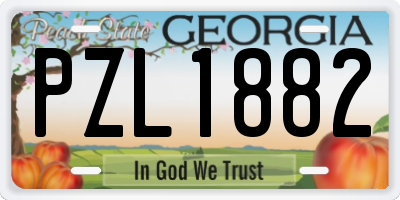 GA license plate PZL1882