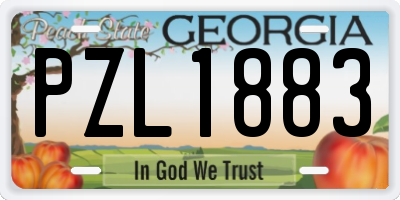 GA license plate PZL1883