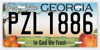 GA license plate PZL1886