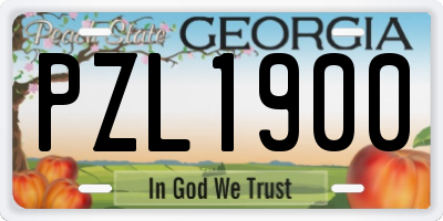 GA license plate PZL1900