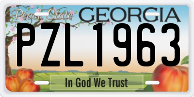 GA license plate PZL1963