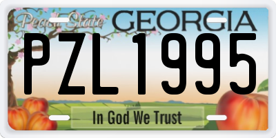 GA license plate PZL1995