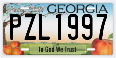 GA license plate PZL1997