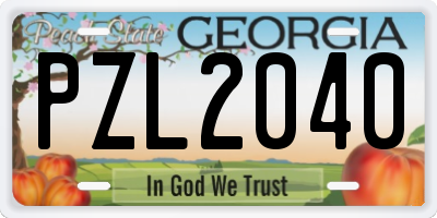GA license plate PZL2040