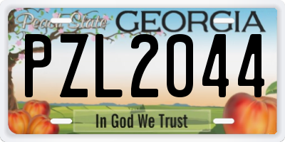 GA license plate PZL2044