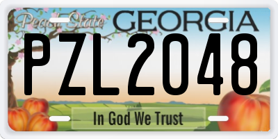 GA license plate PZL2048