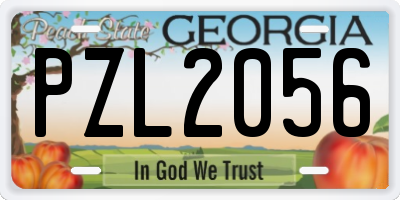 GA license plate PZL2056