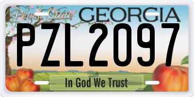 GA license plate PZL2097
