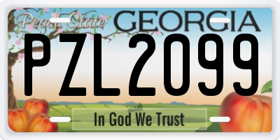 GA license plate PZL2099