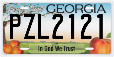 GA license plate PZL2121