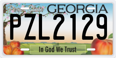 GA license plate PZL2129