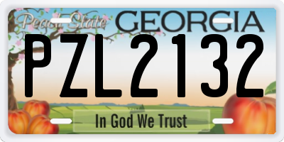 GA license plate PZL2132