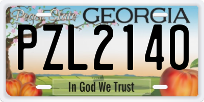 GA license plate PZL2140