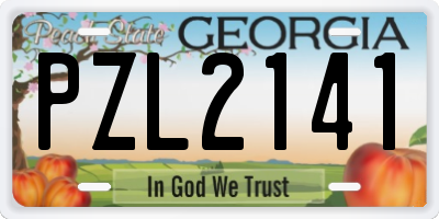 GA license plate PZL2141