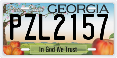 GA license plate PZL2157