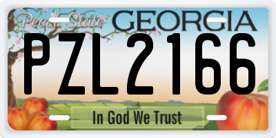 GA license plate PZL2166