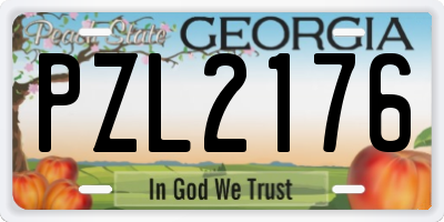 GA license plate PZL2176