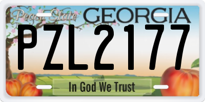 GA license plate PZL2177