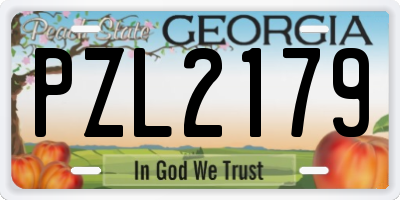 GA license plate PZL2179