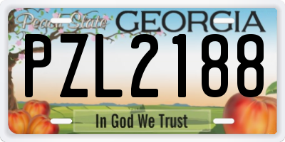 GA license plate PZL2188