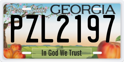 GA license plate PZL2197